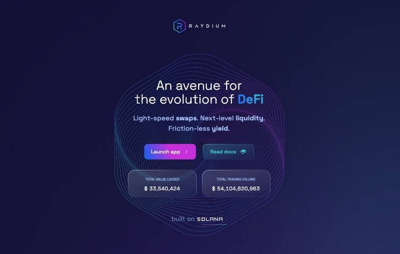 Vào đường link raydium.io